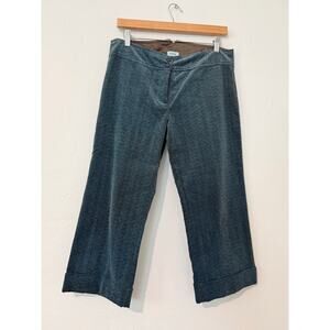 Itw by Claude Brown Cropped Herringbone Pants – Size 6